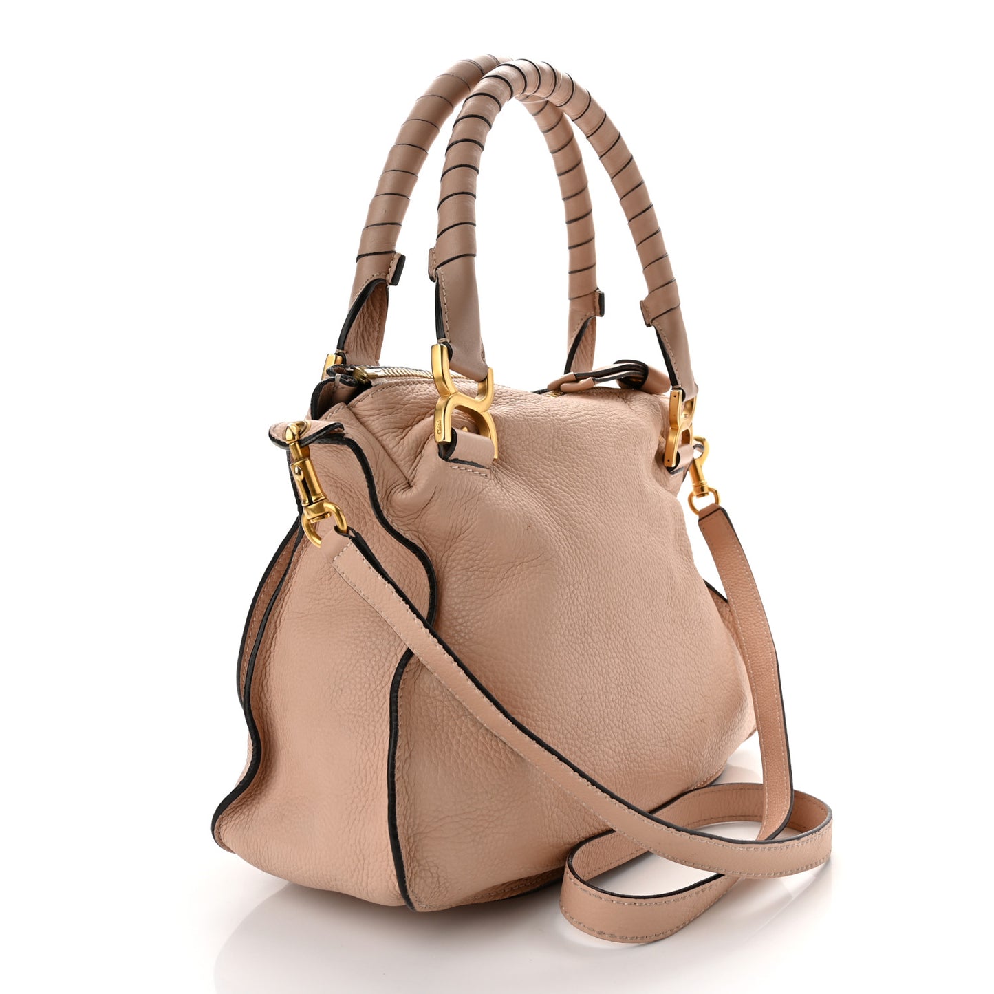 Calfskin Medium Marcie Satchel Blush Nude