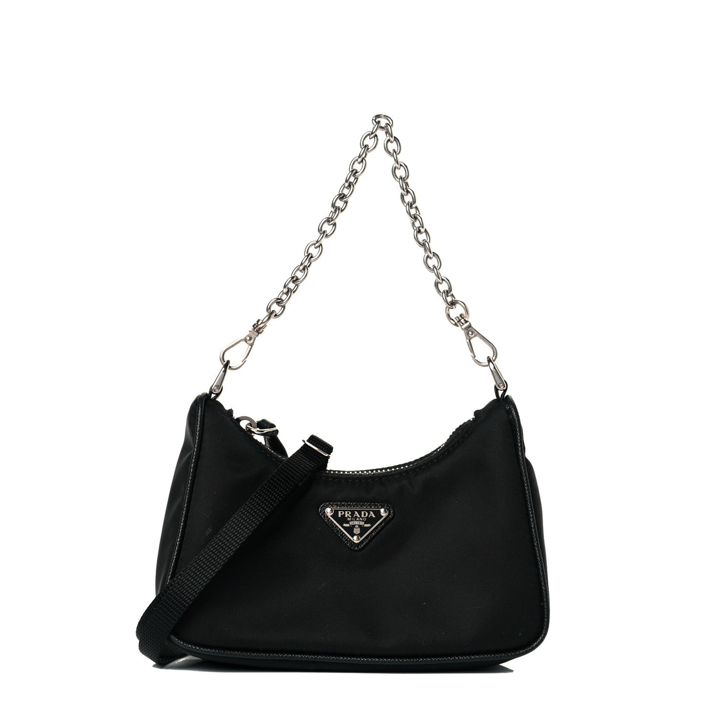 Tessuto Nylon Mini Re-Edition 2000 Shoulder Bag Black