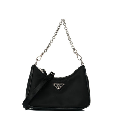 Prada Tessuto Nylon Mini Re-Edition 2000 Shoulder Bag Black 1 of 8