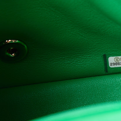 Chanel Lambskin Quilted Mini Square Flap Green 9 of 10