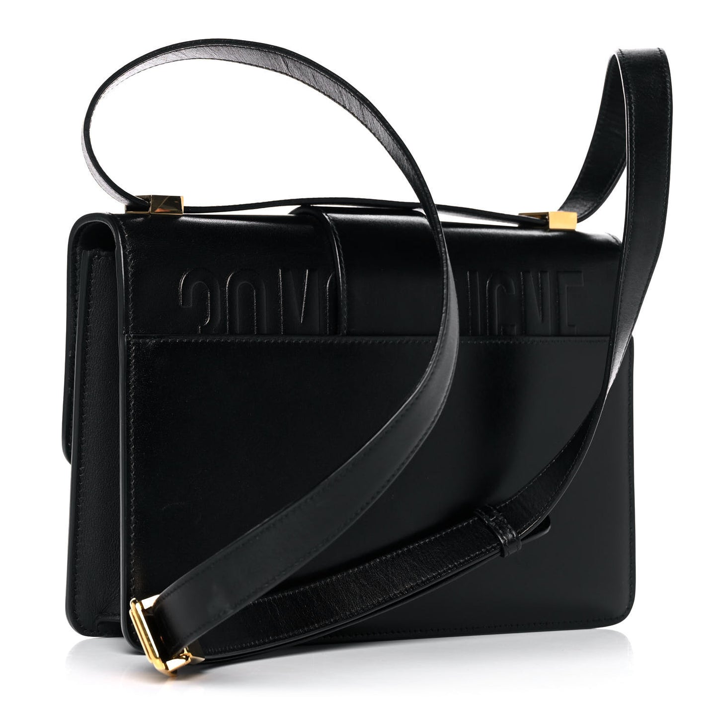 Smooth Calfskin 30 Montaigne Flap Bag Black