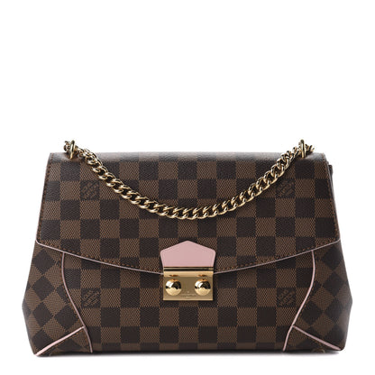 Louis Vuitton Damier Ebene Caissa Clutch Rose Ballerine 1 of 10
