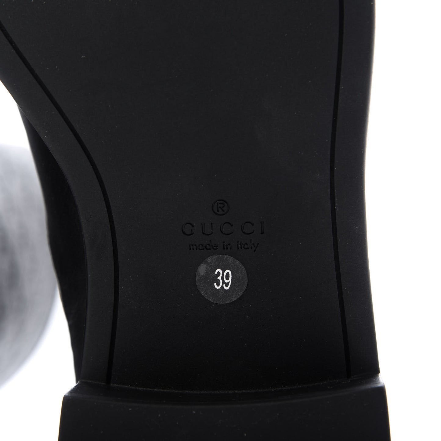 Guccissima Calfskin Miro Soft Knee High Riding Boots 39 Black