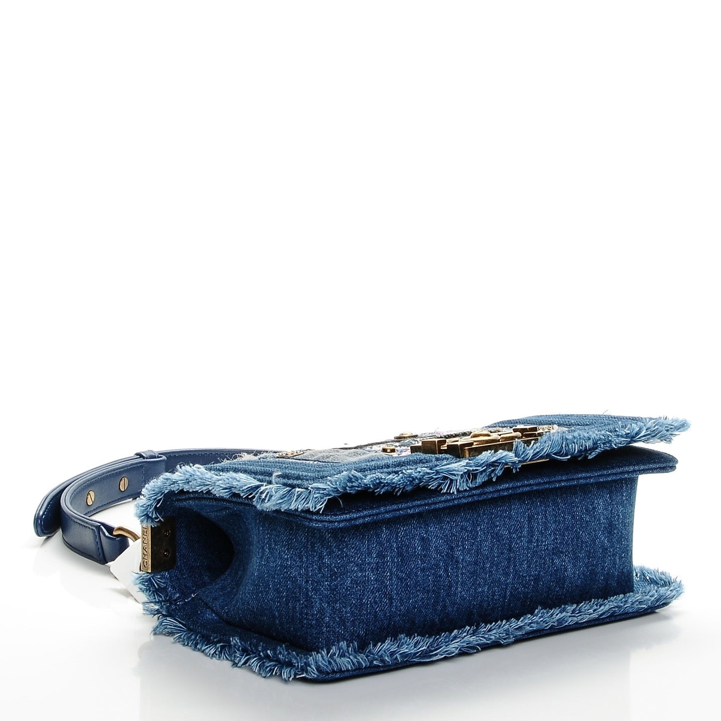 Denim Patchwork Small Boy Flap Blue