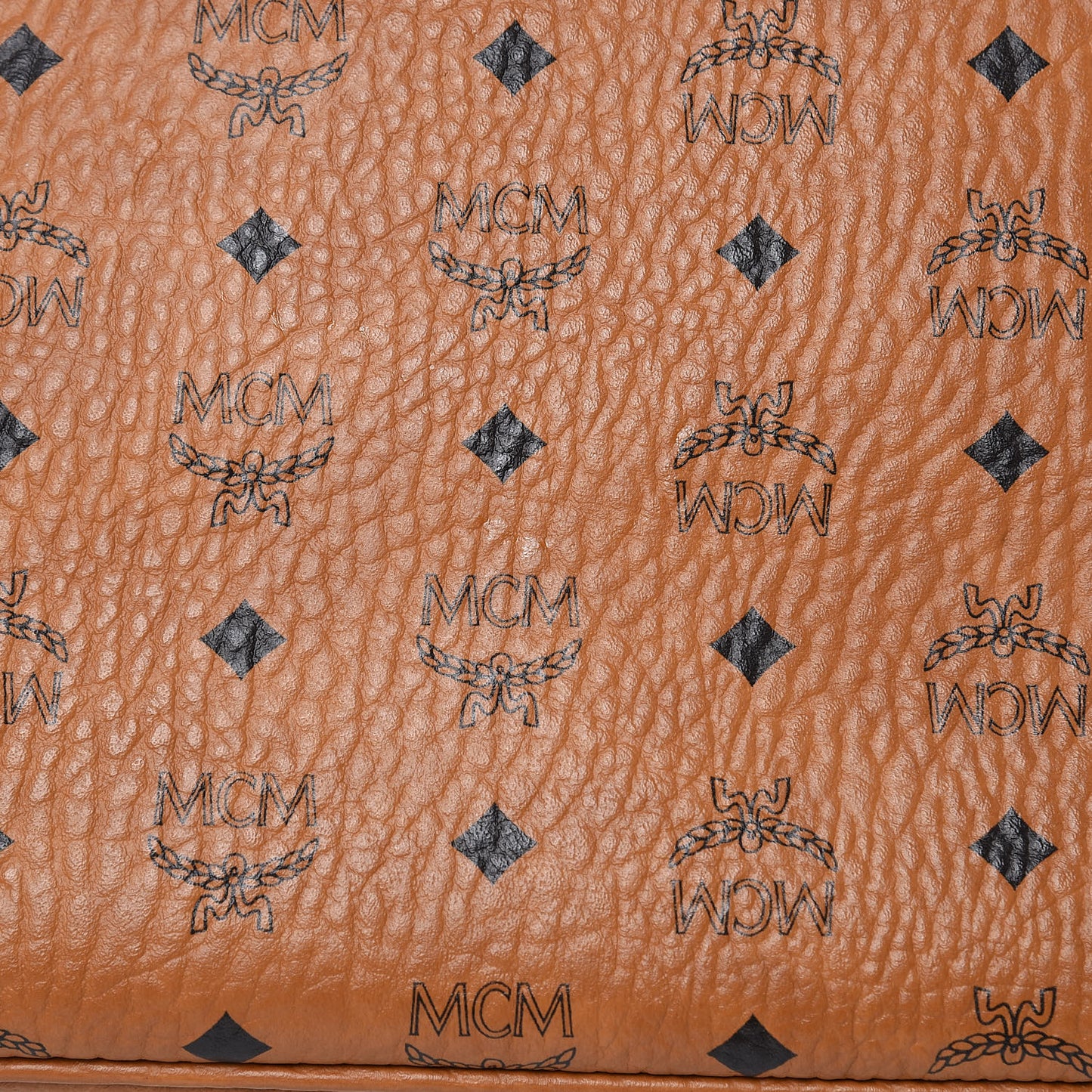 Visetos Medium Anya Top Zip Shopper Tote Cognac