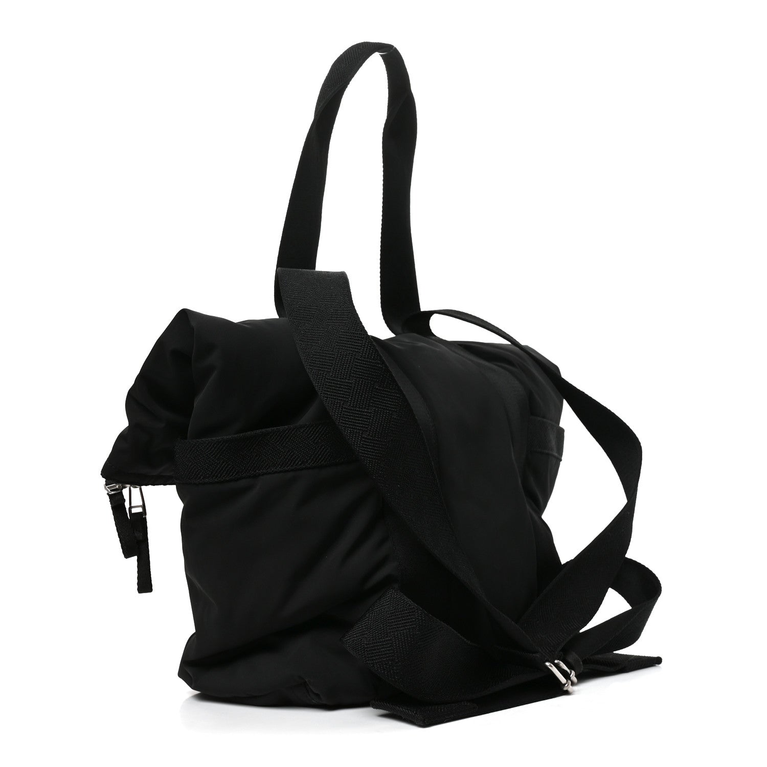 Bottega Veneta Nylon Voyager Backpack Black 2 of 9