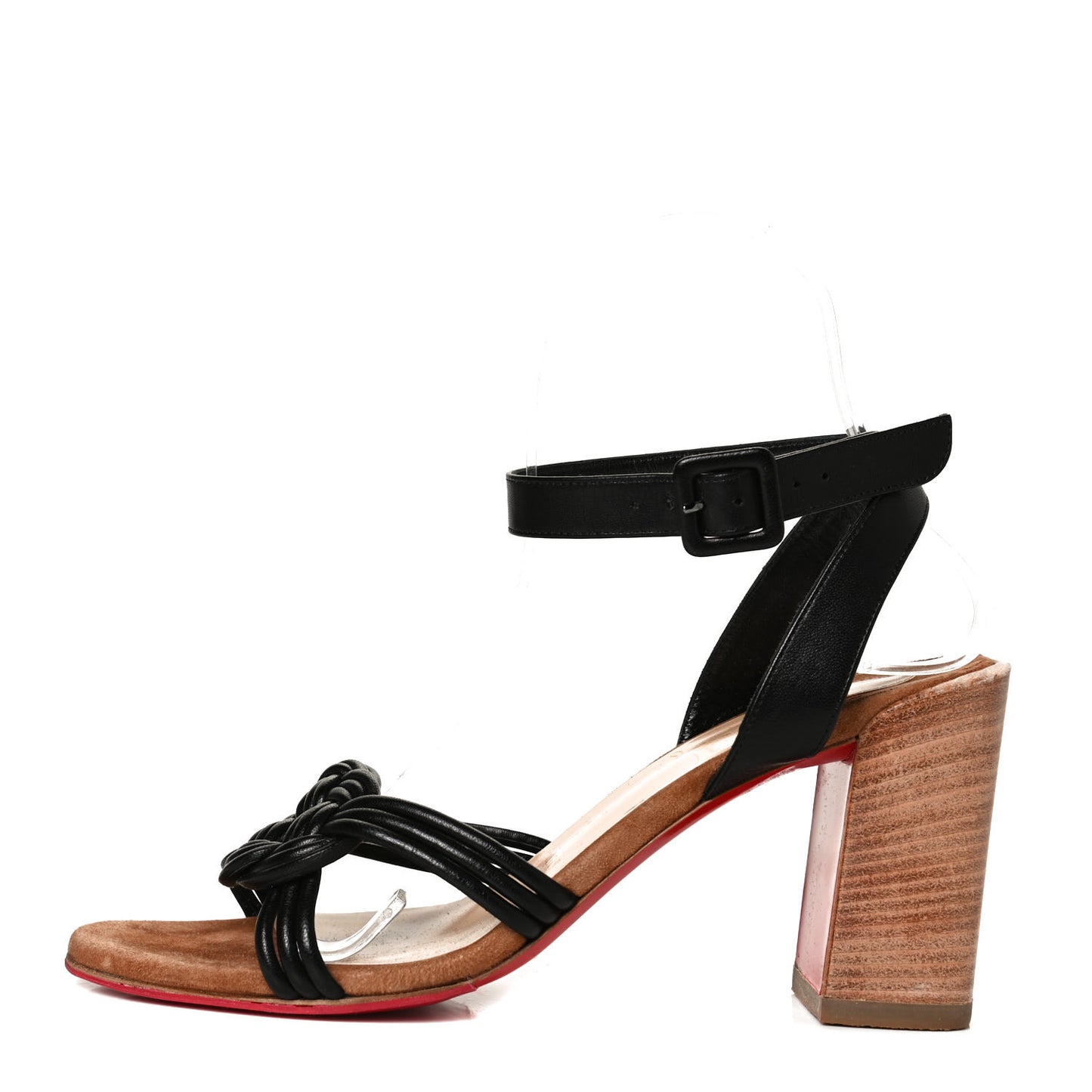 Calfskin Ella 85 Sandals 37 Black