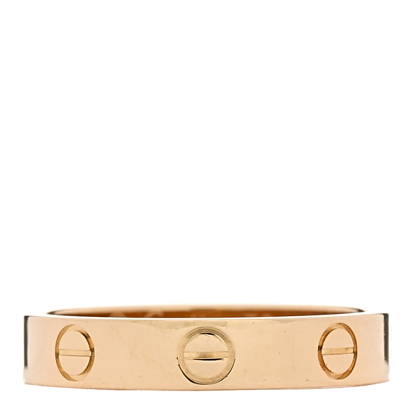 18K Yellow Gold 3.5mm LOVE Wedding Band Ring 53 6.5