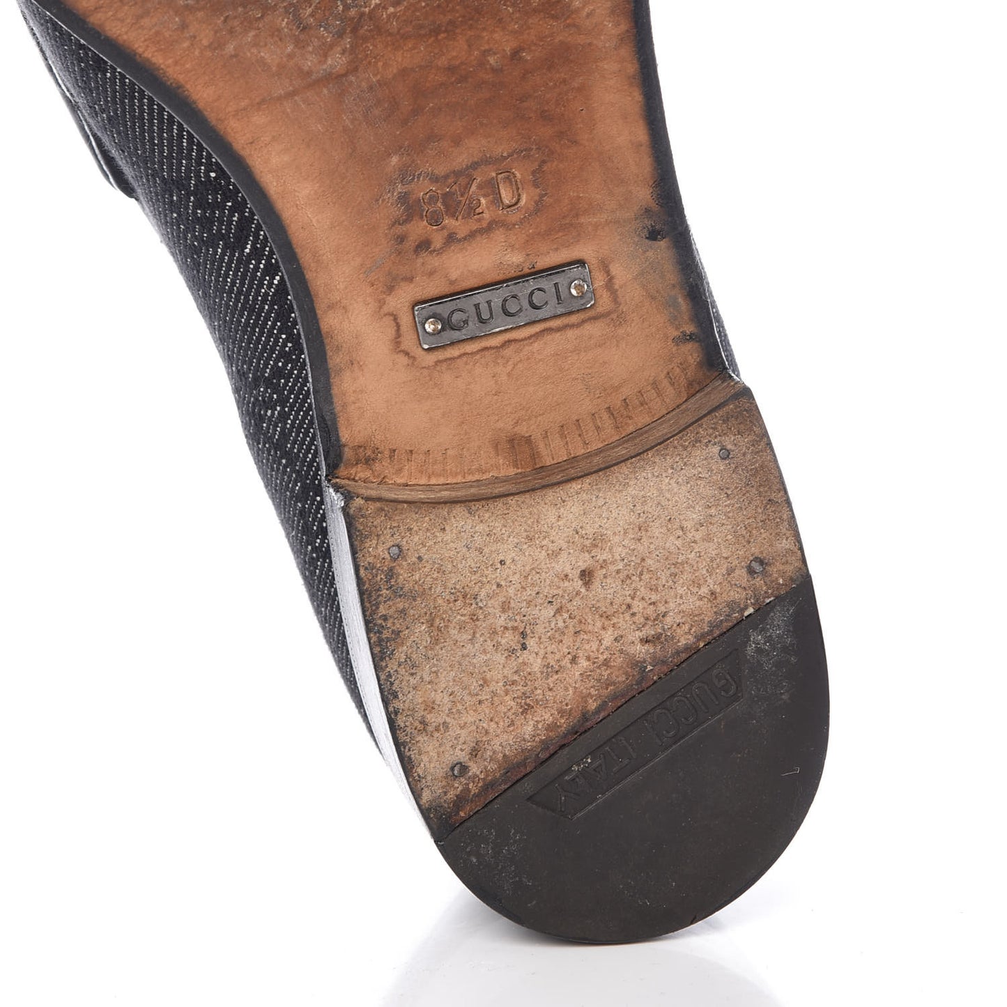 Monogram Calfskin Mens Horsebit Loafers 8.5 Navy