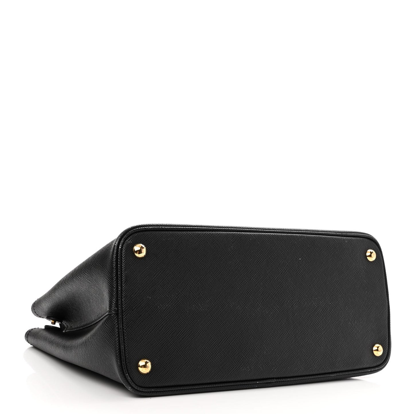 Saffiano Cuir Medium Double Bag Black Fuoco