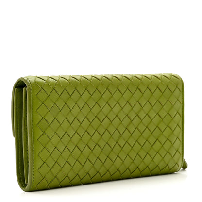 Bottega Veneta Nappa Intrecciato Continental Flap Wallet Kiwi 3 of 9