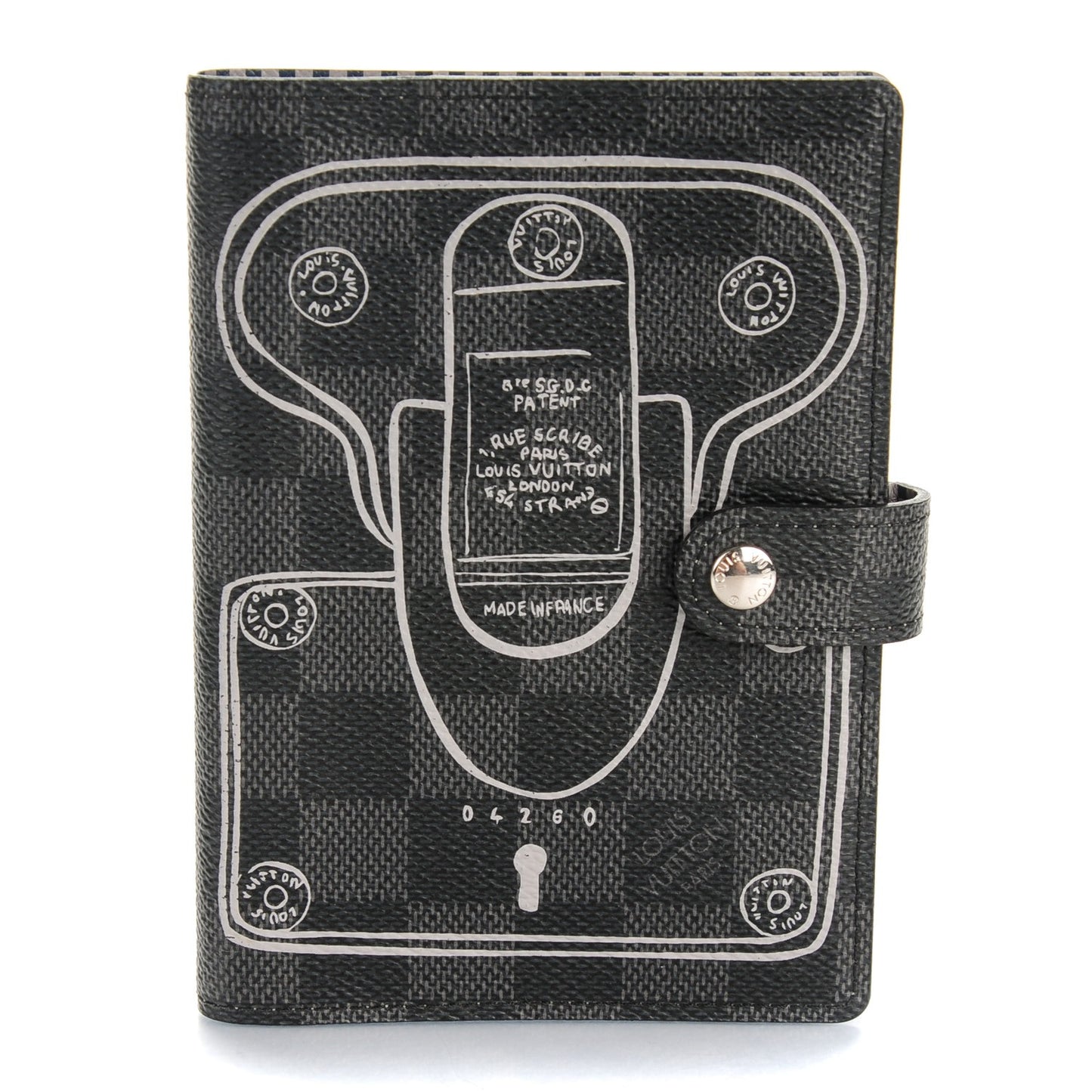 Damier Graphite Trunks and Locks Small Ring Agenda Cover