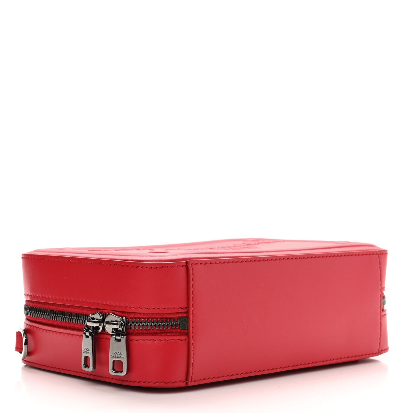 Calfskin Embossed DG Logo Mens Crossbody Bag Red