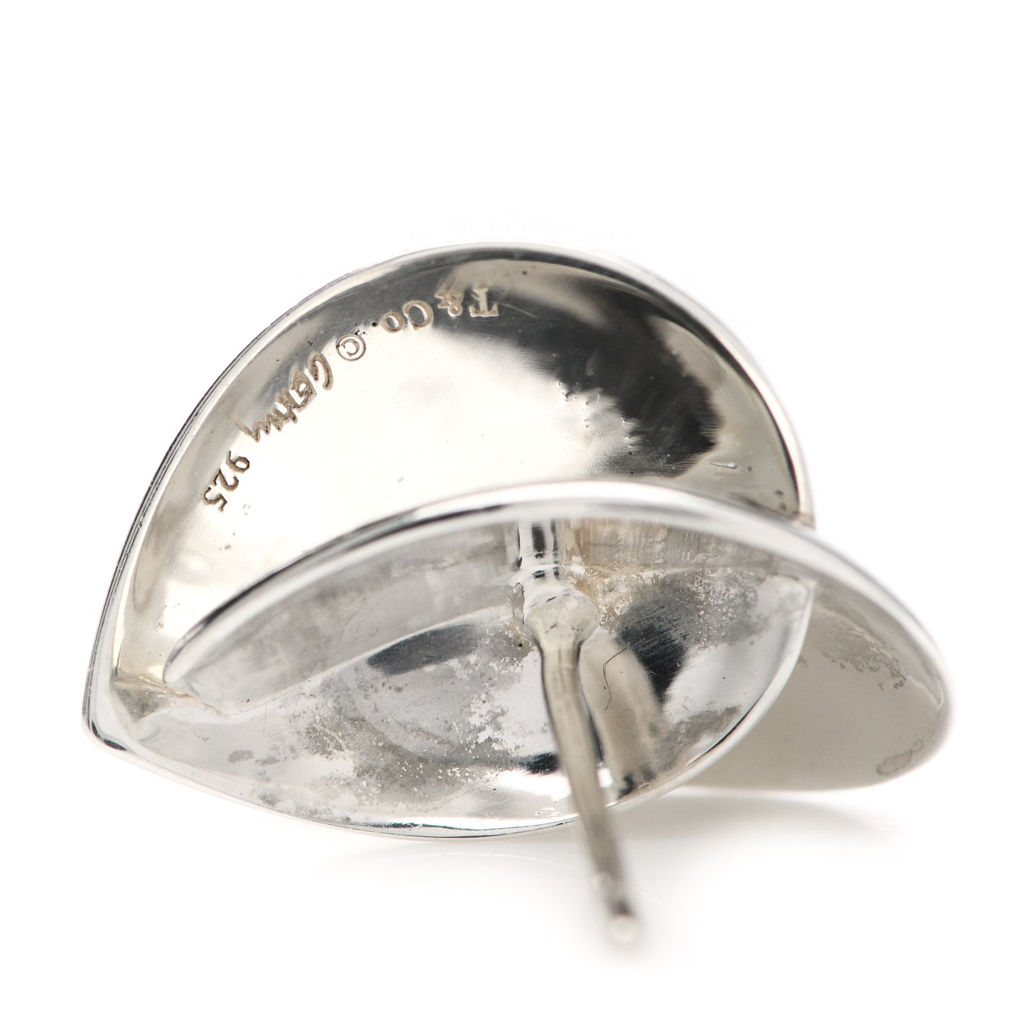 Sterling Silver Frank Gehry Folded Heart Earrings