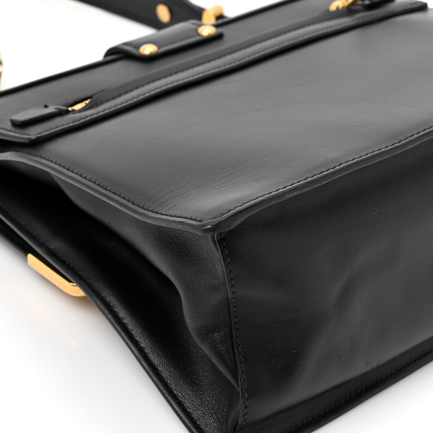 Prada City Calfskin Saffiano Cahier Top Handle Bag Black 12 of 13