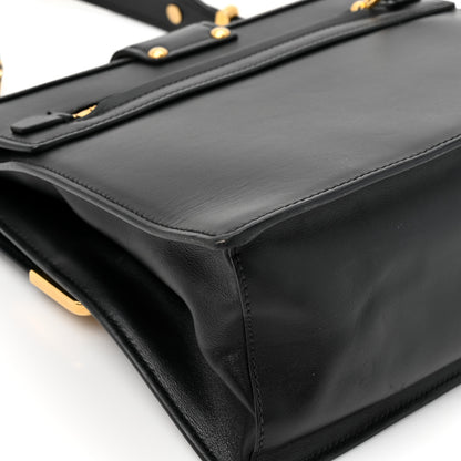 Prada City Calfskin Saffiano Cahier Top Handle Bag Black 12 of 13