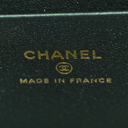 Chanel Iridescent Lambskin Quilted Small Top Handle Vanity Case With Chain Dark Green 6 of 11