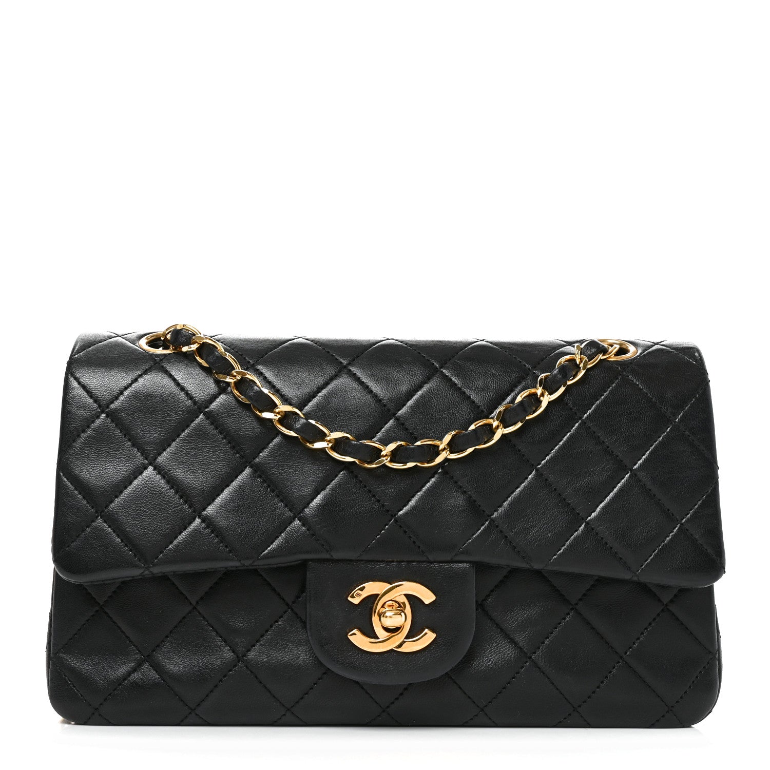 Chanel Lambskin Quilted Small Double Flap Black 1 of 10