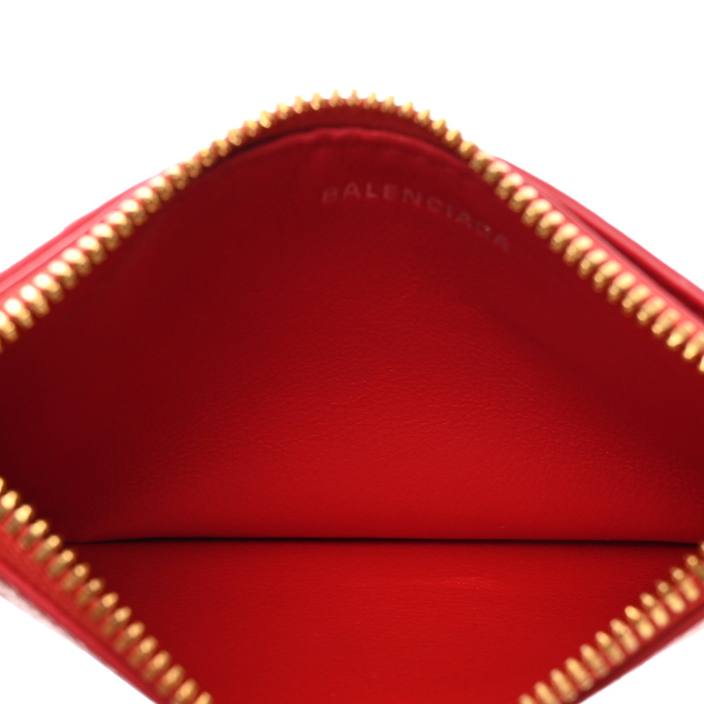 Grained Calfskin Logo Large Cash Long Coin Card Holder Bright Red Black