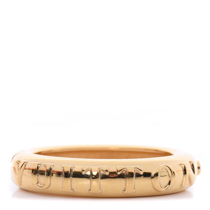 Louis Vuitton Brass Family Bangle Bracelet Gold 8 of 10