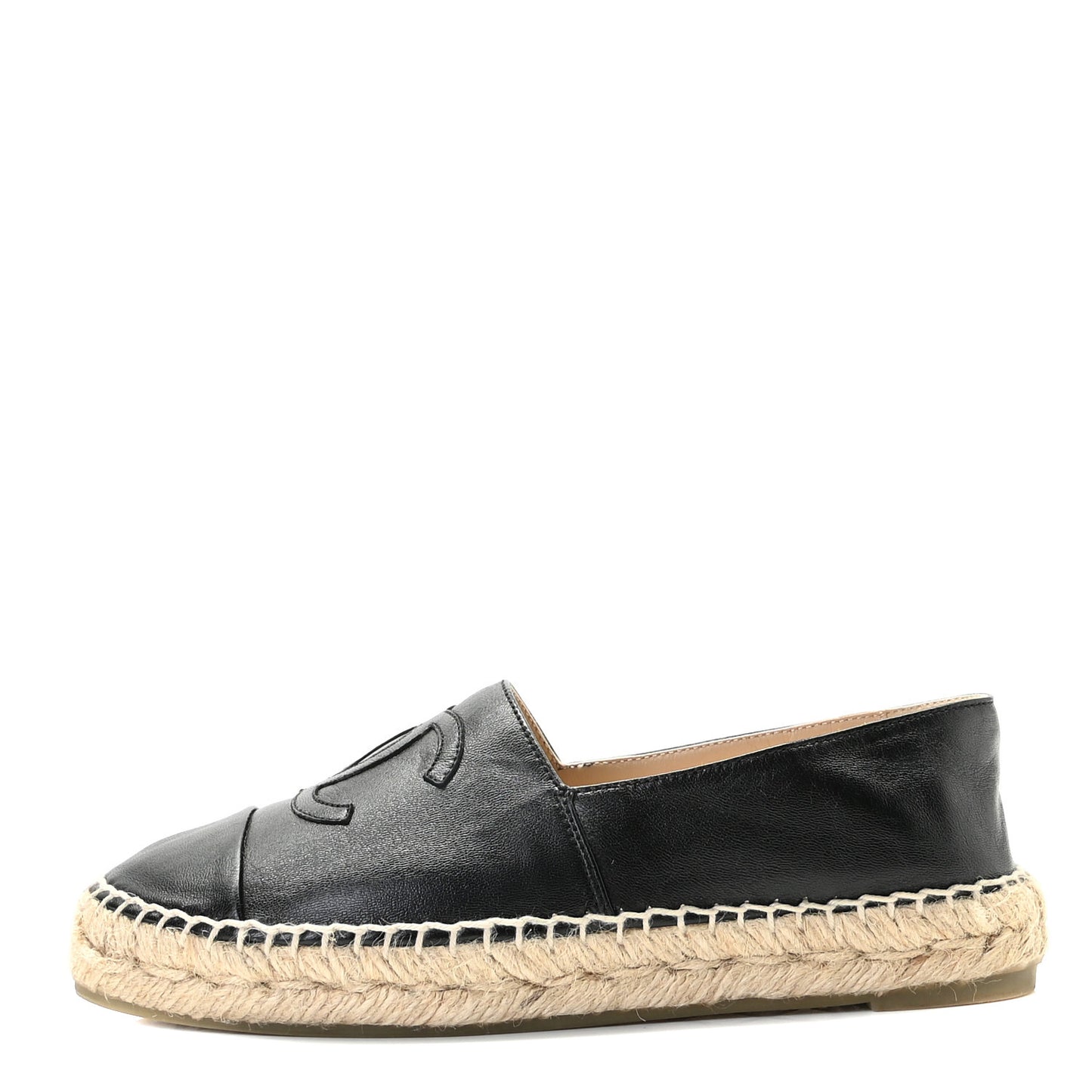 Lambskin CC Espadrilles 36 Black