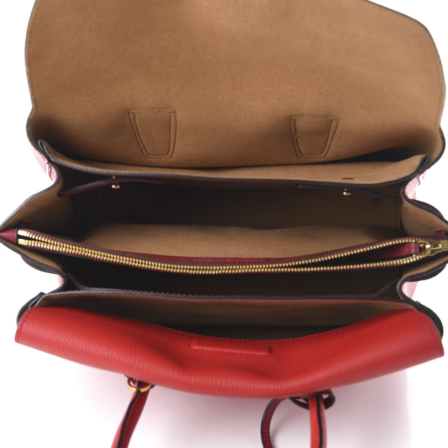 MCM Grained Calfskin Medium Milla Tote Ruby Red 6 of 9