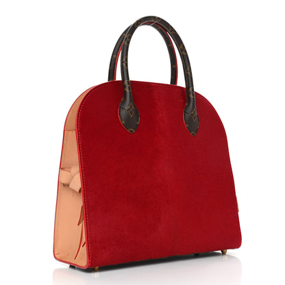 Louis Vuitton Monogram Calf Hair Spikes Iconoclasts Christian Louboutin Tote Red 3 of 11