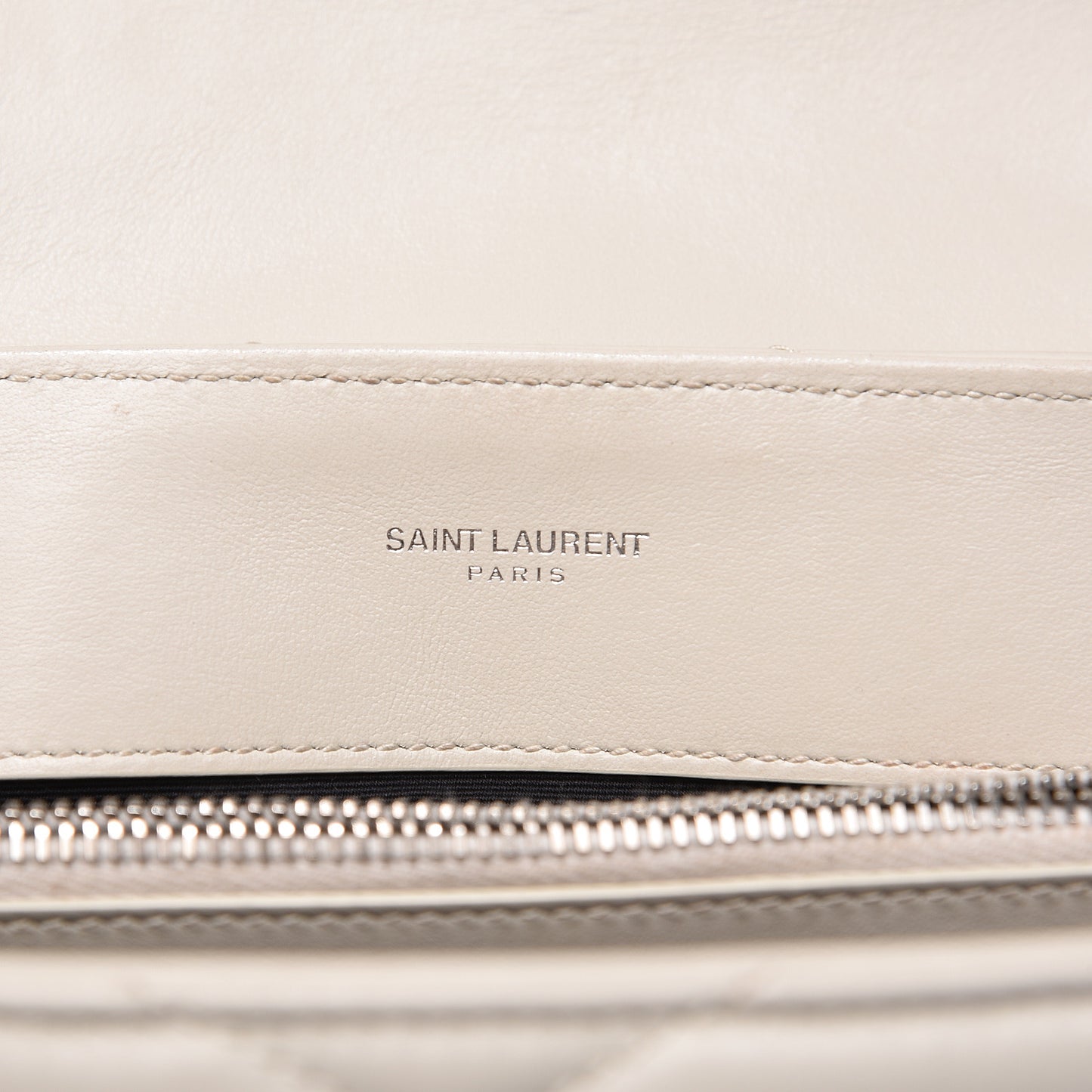 Calfskin Y Quilted Monogram Medium Loulou Chain Satchel Crema Soft