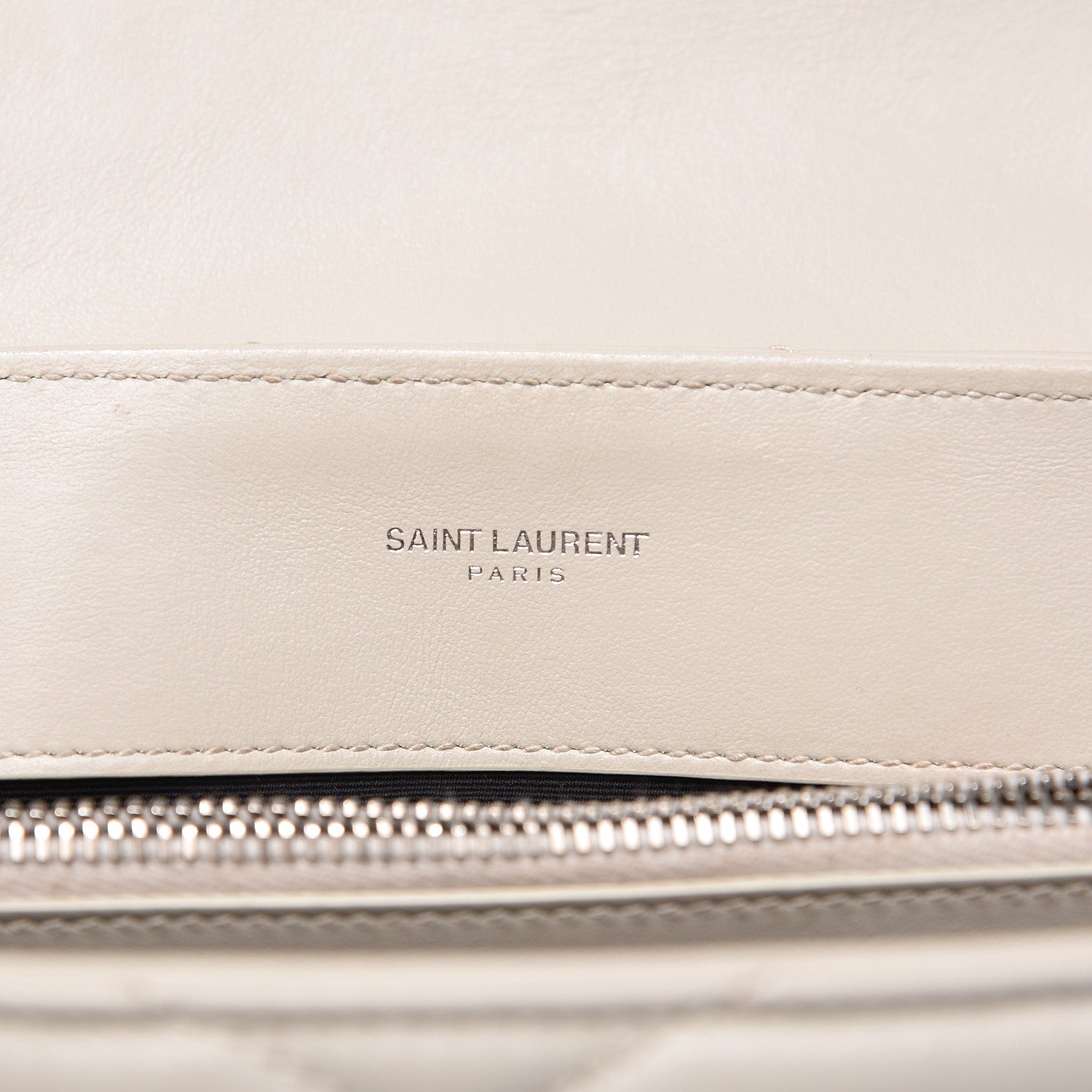 Saint Laurent Calfskin Y Quilted Monogram Medium Loulou Chain Satchel Crema Soft 9 of 10