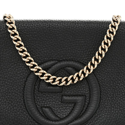Gucci Pebbled Calfskin Medium Soho Flap Crossbody Black 8 of 13
