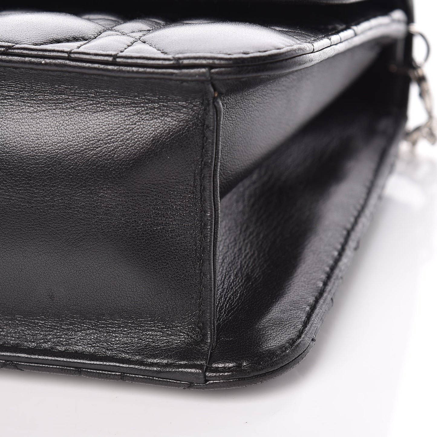 Lambskin Cannage Miss Dior Promenade Pouch Black