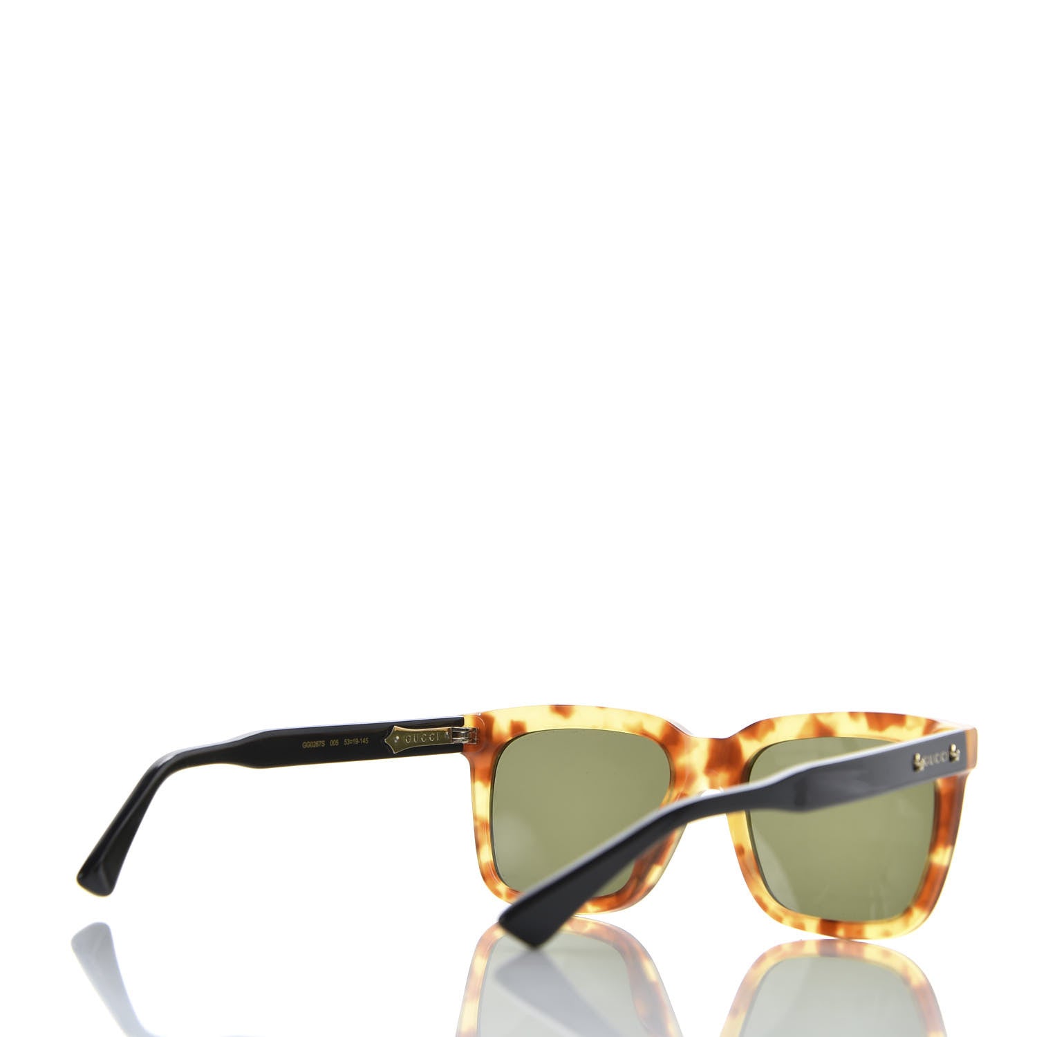 Gucci Acetate Square Frame Sunglasses GG0267S Havana 4 of 8