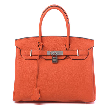 Hermes Togo Birkin 30 Orange Poppy 1 of 11