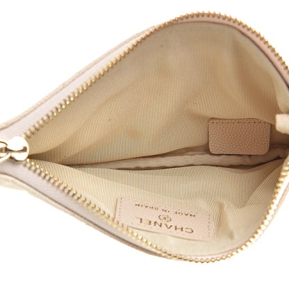 Chanel Caviar Quilted Small Cosmetic Case Beige 5 of 8