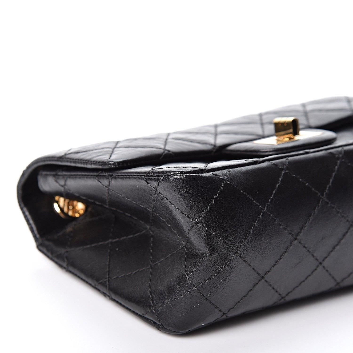 Chanel Aged Calfskin Quilted 2.55 Reissue Mini Flap Black 7 of 10