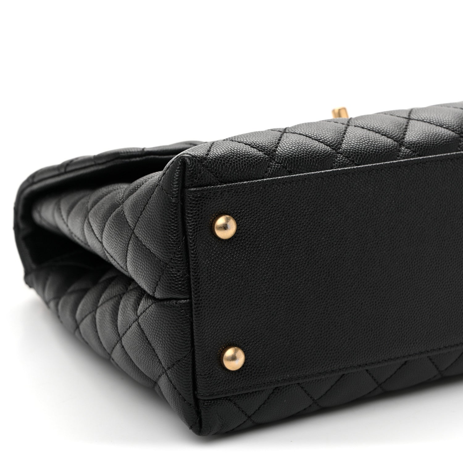 Chanel Caviar Quilted Medium Coco Handle Flap Black 9 of 10