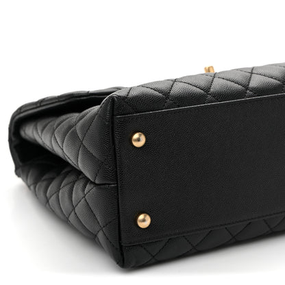 Chanel Caviar Quilted Medium Coco Handle Flap Black 9 of 10
