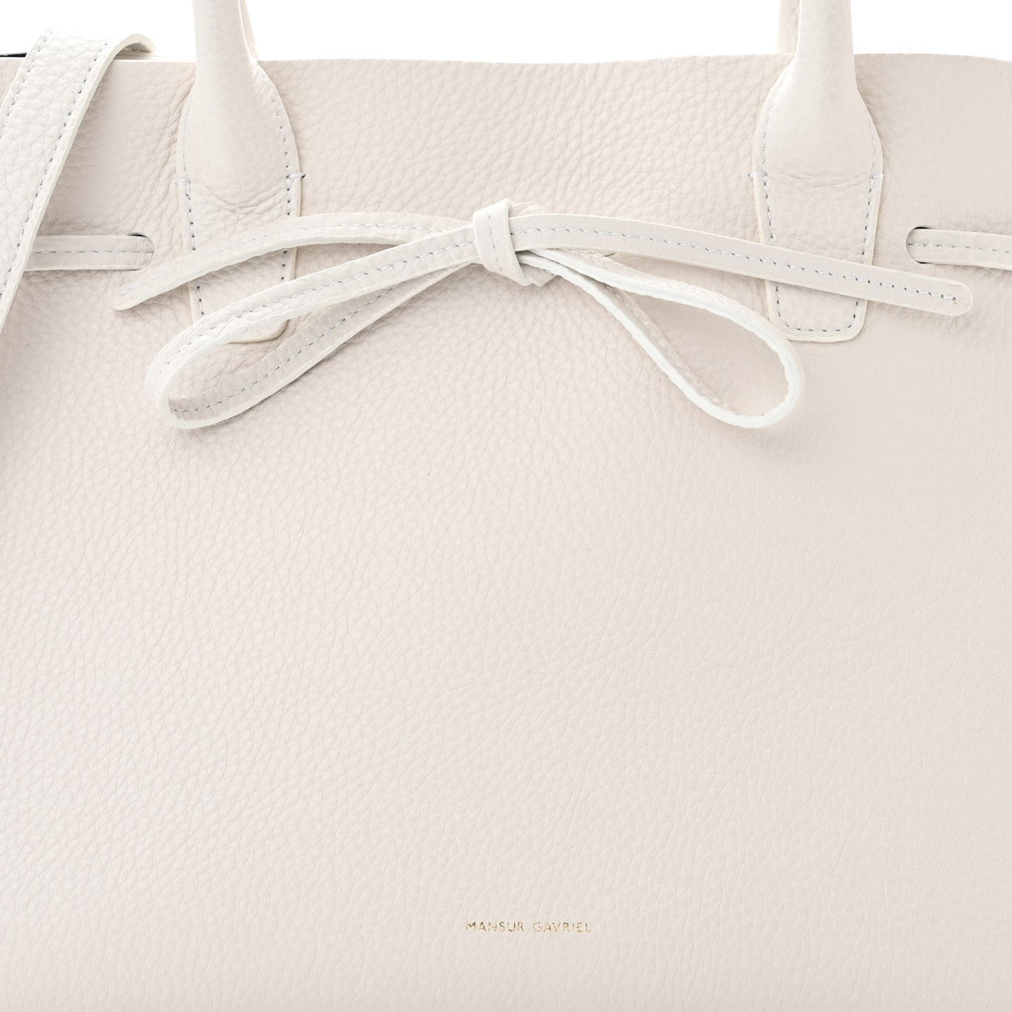 Tumbled Calfskin Sun Bag White