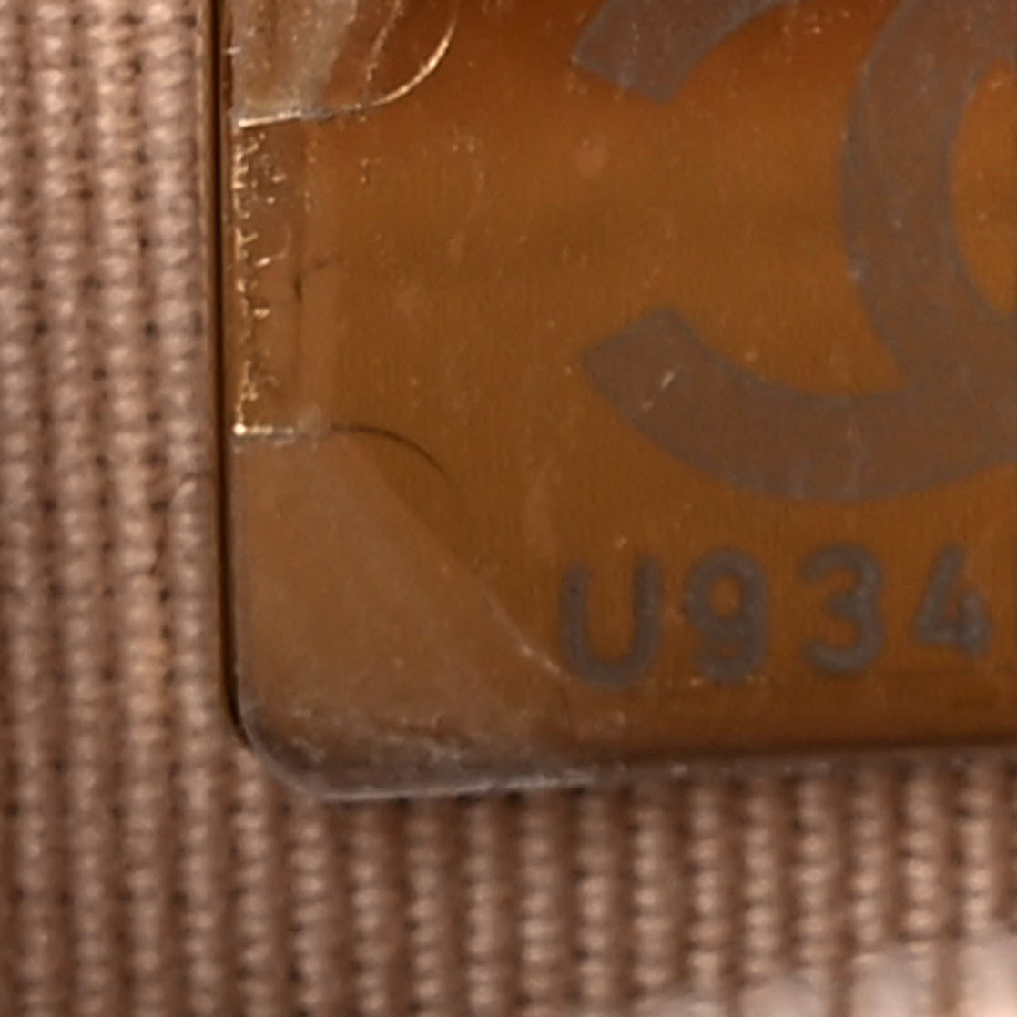 Caviar Quilted Crystal CC Wallet On Chain WOC Beige