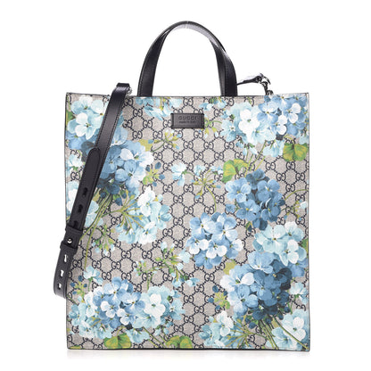 Gucci Soft GG Supreme Monogram Blooms Vertical Tote Blue 1 of 10