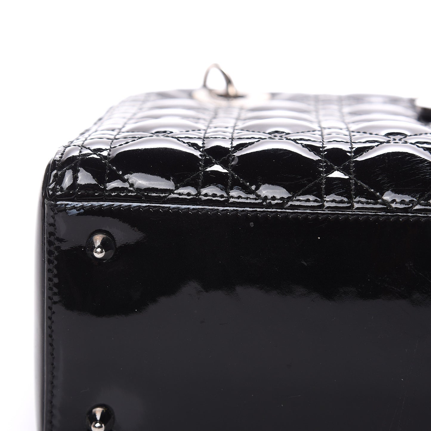 Patent Cannage Medium Lady Dior Black