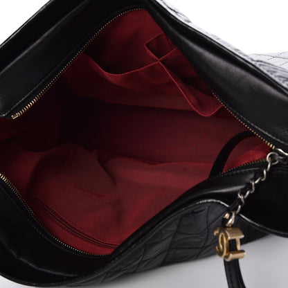Chanel Aged Calfskin Quilted Large Gabrielle Hobo Black 6 of 8