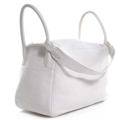 Hermes Taurillon Clemence Lindy 30 White 3 of 9