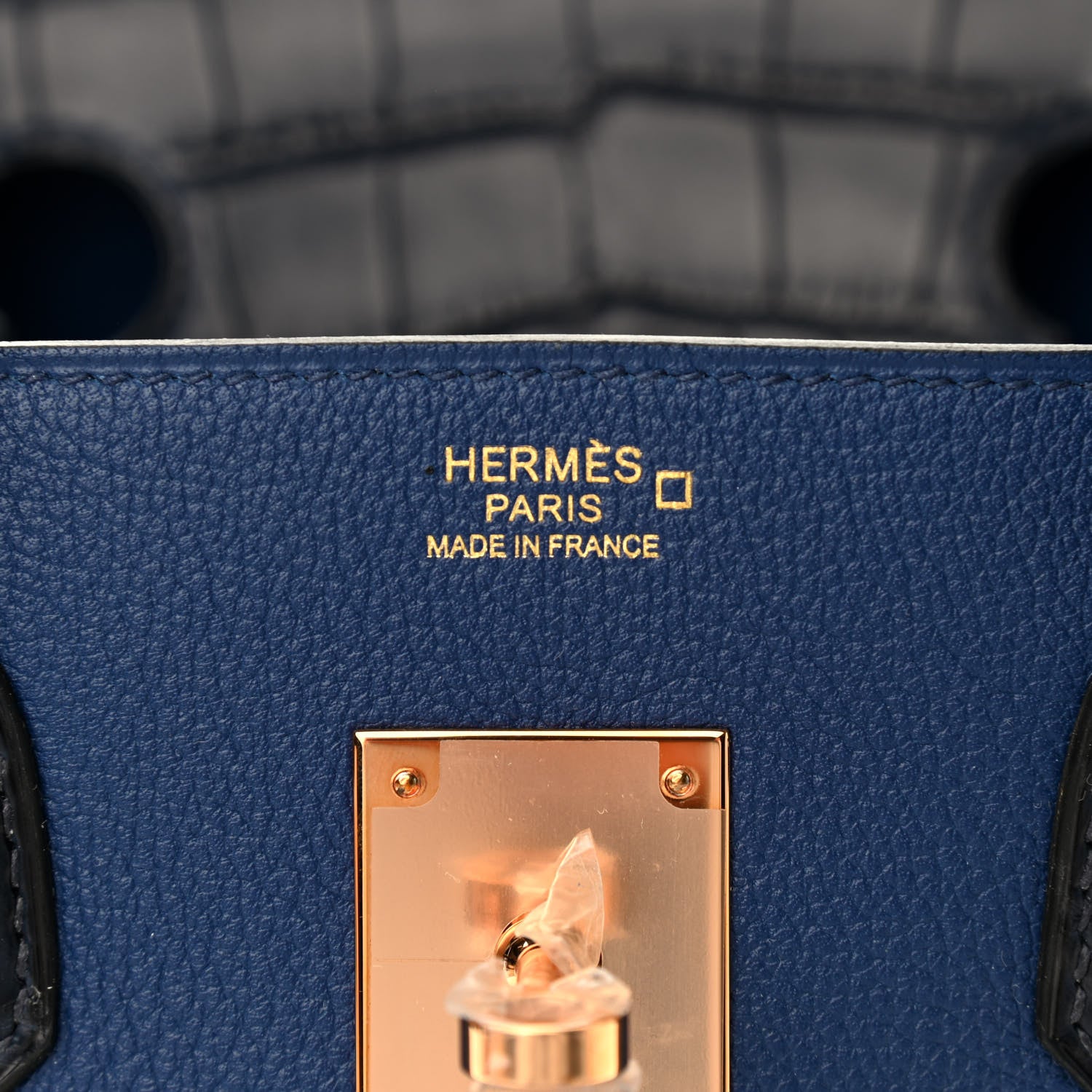 Hermes Togo Matte Alligator Birkin Touch 30 Bleu Saphir Bleu Marine 6 of 11