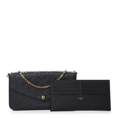 Louis Vuitton Empreinte Pochette Felicie Chain Wallet Black 3 of 12