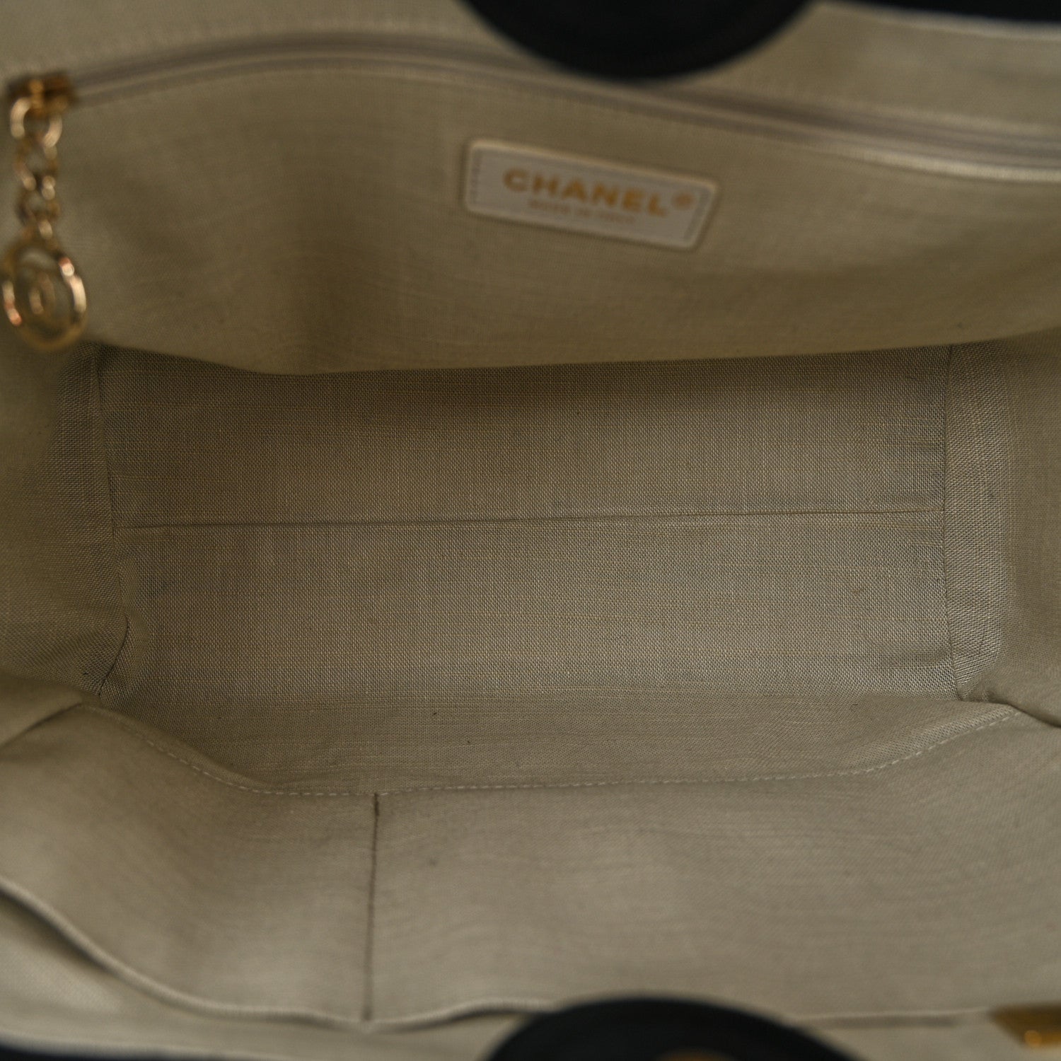 Chanel Mixed Fibers Deauville Tote Navy Blue 5 of 11
