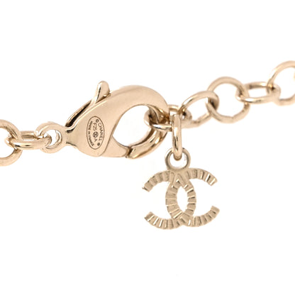 Chanel Pearl Crystal Camellia CC Necklace Gold 4 of 5