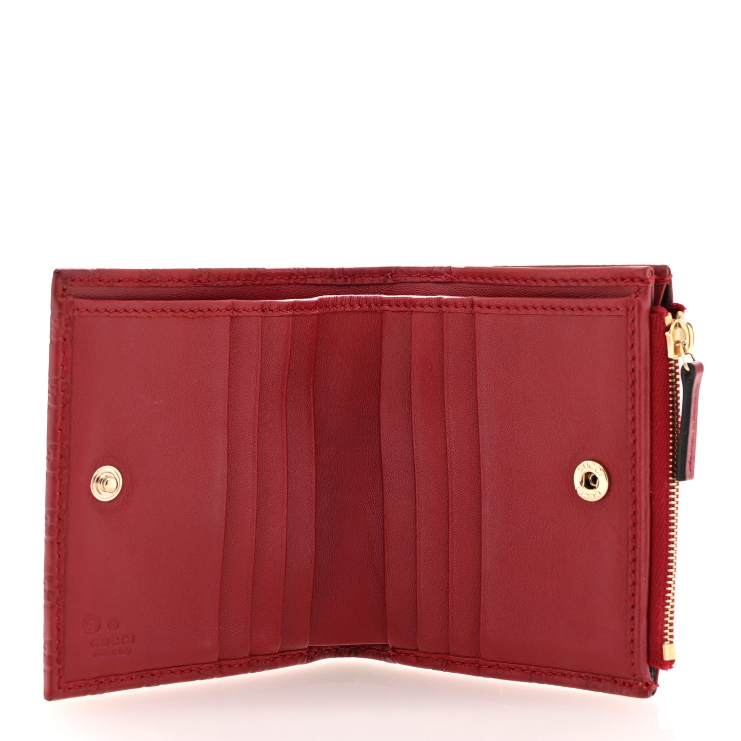 Microguccissima Bi-Fold Wallet Red