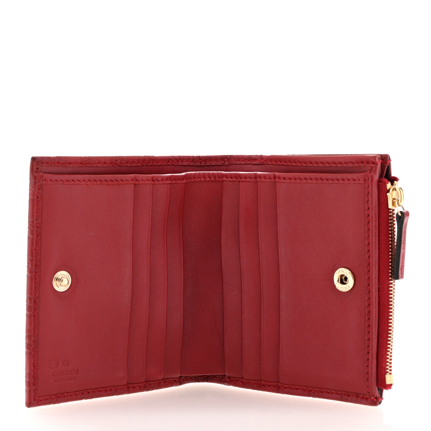 Gucci Microguccissima Bi-Fold Wallet Red 5 of 8