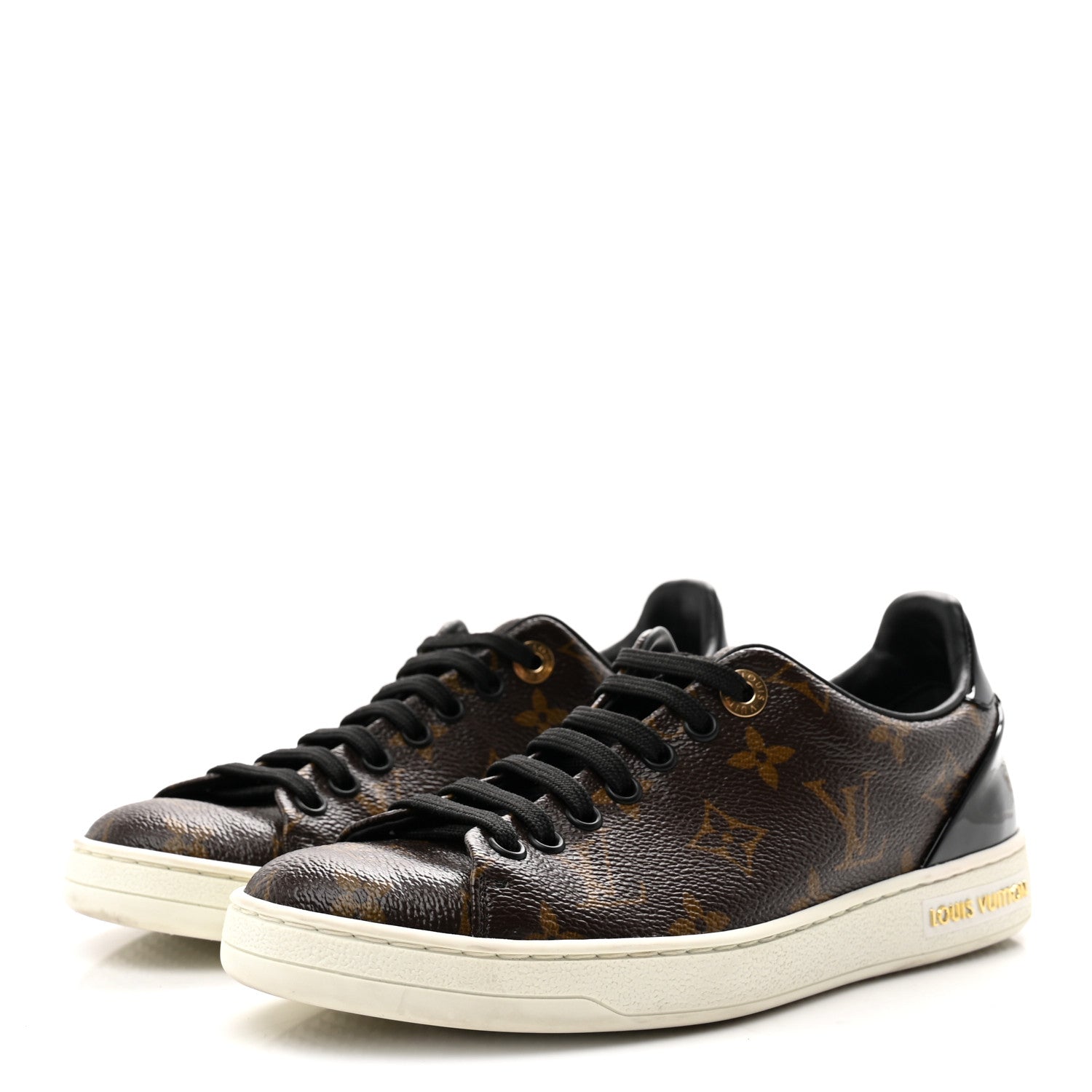 Louis Vuitton Patent Monogram Frontrow Sneakers 35.5 4 of 10